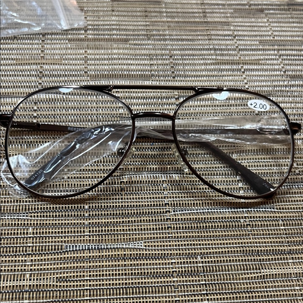 Classic Black Aviator Reading Glasses new